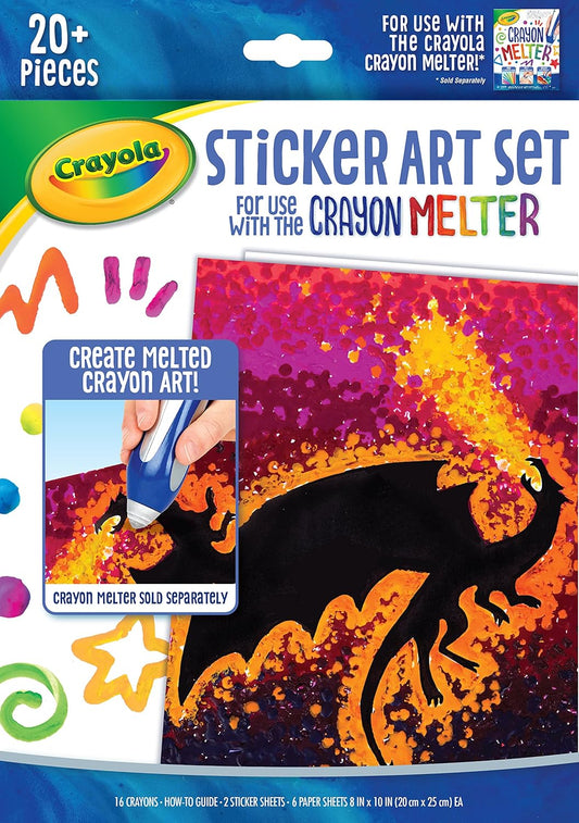 Silhouette Art Sticker Kit, Crayon Melter Expansion, Gift for Kids, 8, 9, 10, 11, Multicolor (04-0389)